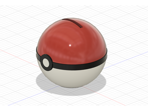 pokebola porquinho banco moeda Pokémon 3d print model - Mito3D