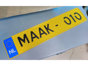 010 placa pegatina licencia plato maakplaats010 Rotterdam Makerpace 3d print model - Mito3D