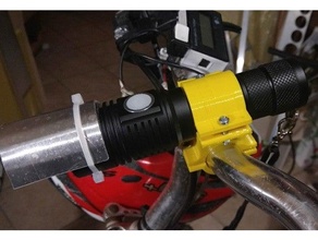 bicyclette lampe monter serrer 3d print model - Mito3D