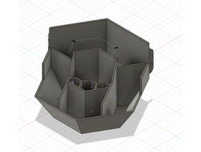 hexacarry desk organizer hexagon portable 3d print model - Mito3D