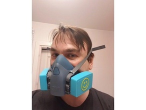 3m respirateur masque 6035 filtre couronne virus couverture gaine combat coronavirus défendre 3d print model - Mito3D
