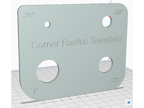 corner radius template 3d print model - Mito3D