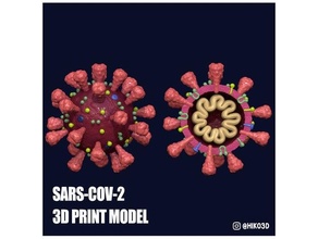sars cov 2 coronavírus 3dmodel covid 19 vírus 3d print model - Mito3D