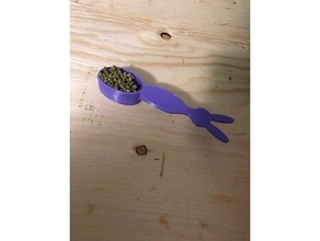 rabbit spoon - 30ml 2tbsp measuring pet food pets 3d print model - Mito3D