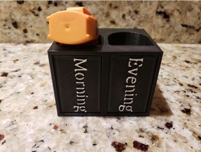 asthme inhalateur titulaire soutien rappel santé soucier organisateur 3d print model - Mito3D