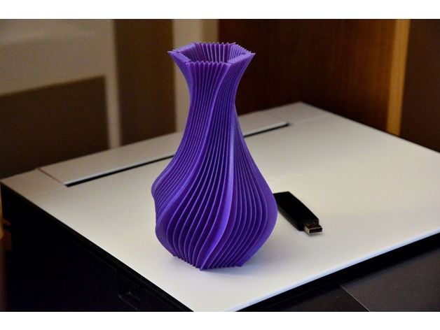 vase 154 container flower spiral 3D print model - Mito3D