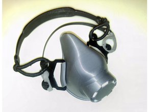 nanohack 20 v3-c open source respirator mask coronavirus defend niosh virtual reality 3d print model - Mito3D