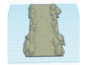 28mm river rocky edge bridge cutout tabletop terrain wargame wargaming 3d print model - Mito3D