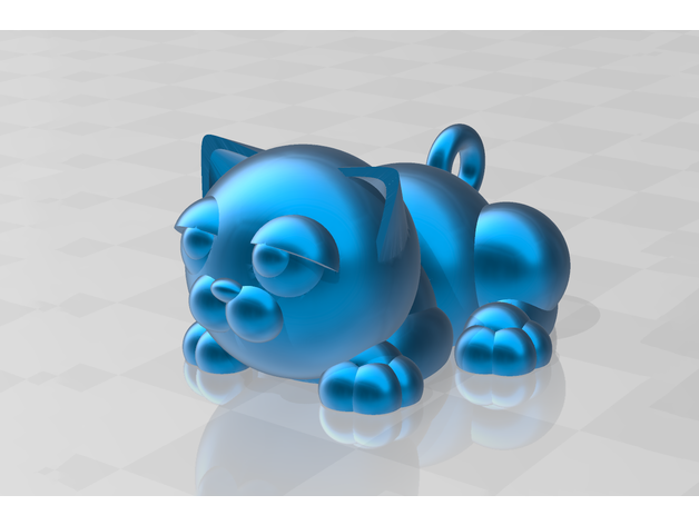 cute tooniefied kitty animal cat 3D print model - Mito3D