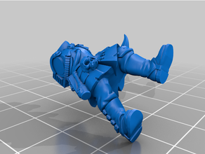 cupo eretico corpo caos culist demoni spazio marines gioco guerra wargaming warhammer 40000 40k 3d print model - Mito3D
