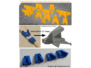 simple bias tape maker tool zakladac pasku - 3cm 35cm 4cm 1 5 5cm coronavirus defend sewing 3d print model - Mito3D