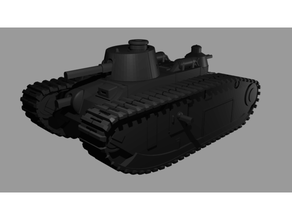 1 200 fcm xa1 ficticio francés tarde ww1 tanque 1200 3d print model - Mito3D