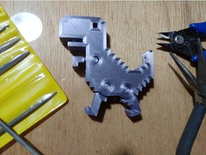 chrome dinosaure mini charme 3d print model - Mito3D