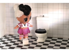 ri surpresa banheiro boneca casa mobília 3d print model - Mito3D