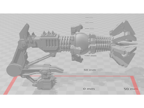 procuração ork Lifta gotejamento braço 40k mundo forçado pisar martelo guerra 3d print model - Mito3D