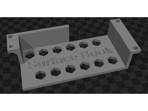 surfacebook dock desk hanger charger microsoft surface 3d print model - Mito3D