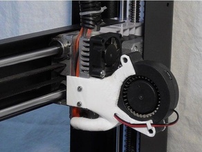 5015 radial ventilador adaptador a5s jgaurora jgmaker 3d impresora potenciar enfriamiento conducto abs 3d print model - Mito3D