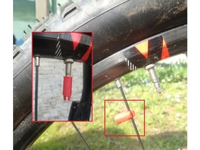 Fahrrad Reifen Ventil Deckel Halter Unterstützung aufblasen Presta Pumpe Schule schrader 3d print model - Mito3D