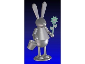 easter bunny gardener 3d print model - Mito3D