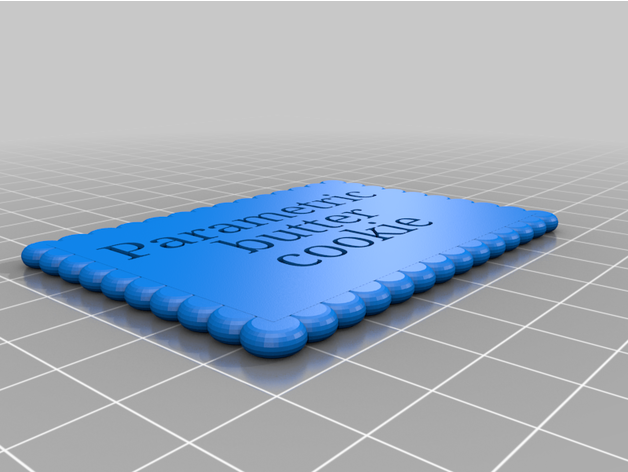 parametric butter cookie biscuit food 3D print model - Mito3D