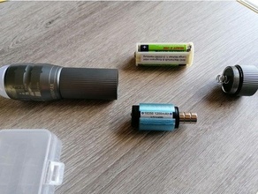 battery sleeve flashlight 3d print model - Mito3D