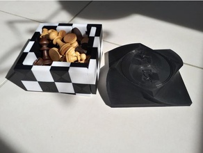 box-foldable chessboard lid foldable 3d print model - Mito3D