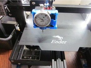 ender 3 cr10 small dial indicator bracket bed level g-code stl stp 3d print model - Mito3D
