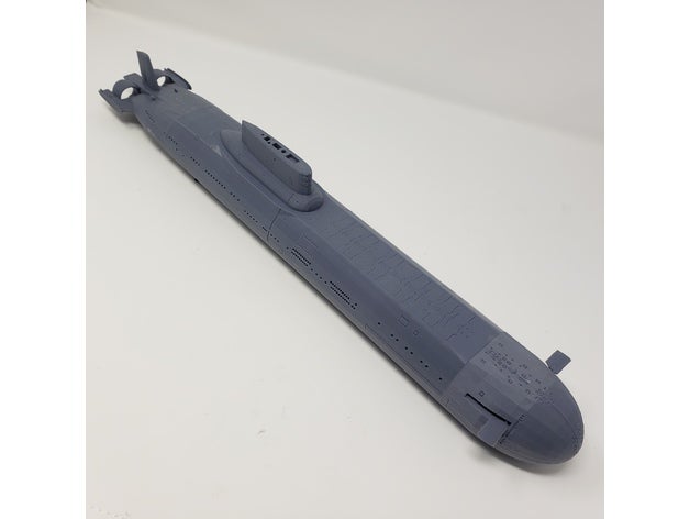 typhon classe russe marin 1 350 échelle 1350 Akula nucléaire 3D print model - Mito3D