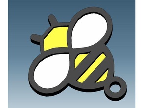abelha chave bieno chaveiro Schluesselanhaenger 3d print model - Mito3D