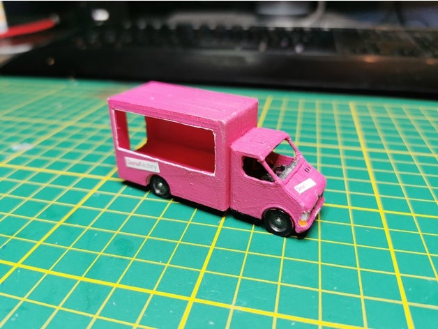 camion cibo h0 scala 3D print model - Mito3D