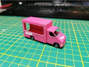 camion cibo h0 scala 3d print model - Mito3D