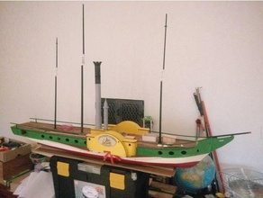 Zeeuw pagayer bateau rc 3d print model - Mito3D