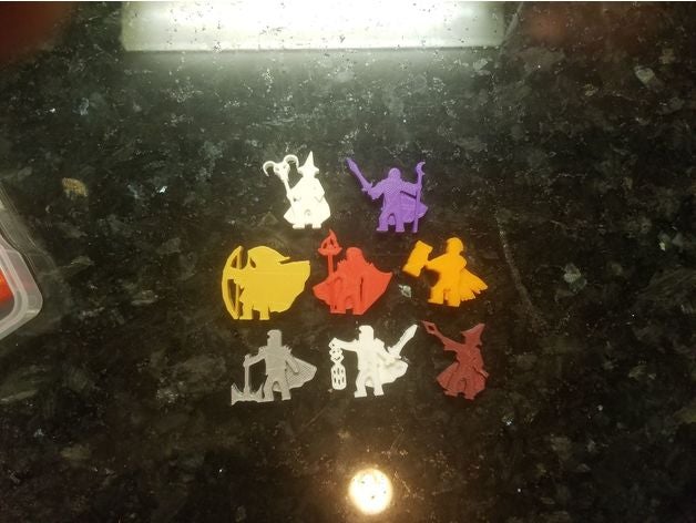 meeple fantezi kahramanlar parti 1 dnd düzmini meeples meepleverse 3D print model - Mito3D