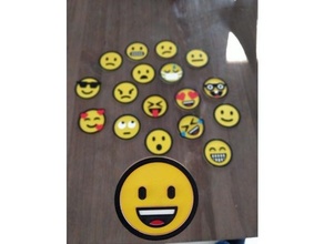 multi color emojis emoji multi-color multicolor printable smiley 3d print model - Mito3D