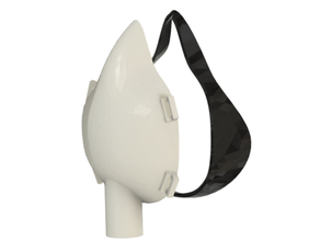 2 piece máscara prueba n95 respiratorio ventilador 3d print model - Mito3D