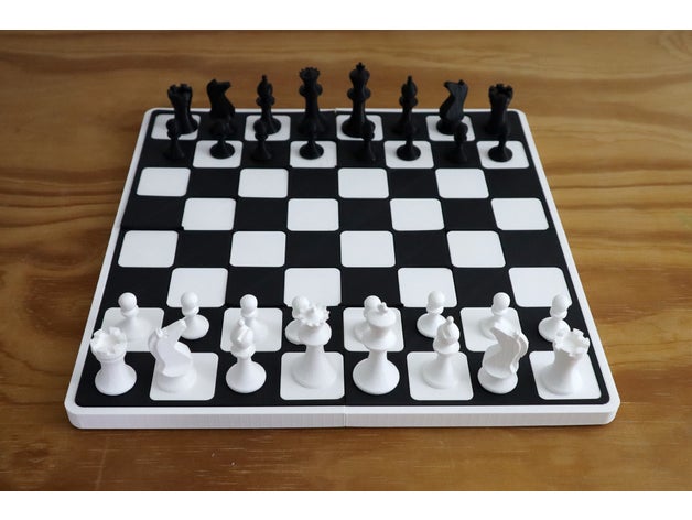 complete chess set pieces + board easy print support required enjoy piece ches 3D print model - Mito3D