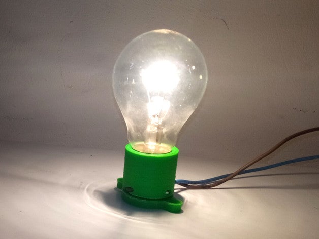 wall e27 lamp holder bulb socket 3D print model - Mito3D