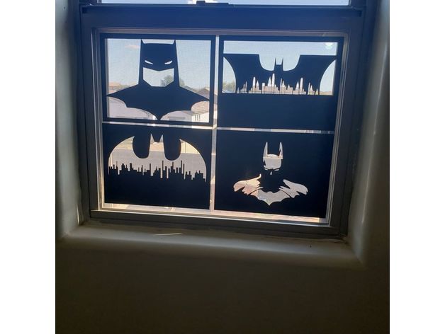 batman ventana paneles 3D print model - Mito3D