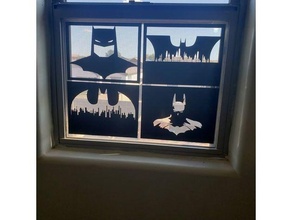 Batman finestra riquadri 3d print model - Mito3D