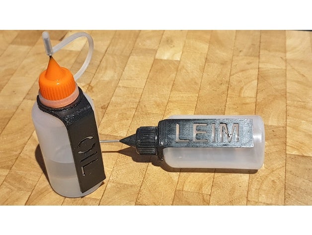 Öl leim Etikette 30ml fl schchen flasche namensschild 3D print model - Mito3D