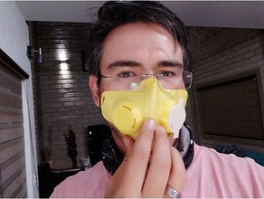koronavirüs çift filtre maske maskarilla filtro değiştirilmiş Cooper 3d 3d print model - Mito3D