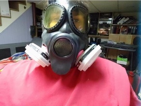 3m Trockenheit Adapter m17 Gas Maske Respirator Filter 3d print model - Mito3D