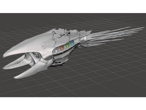 bfg tiranida cruzador variantes frota batalha gótico 3d print model - Mito3D