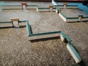 Ölçek Onur Bahçe duvar 28mm mimari Japonca arazi oryantal neyse savaş oyunu oyunları 3d print model - Mito3D