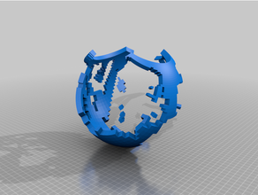 customized stereographic pr54ojection 3d print model - Mito3D