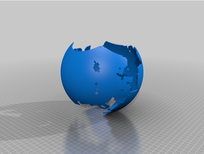 customized stereographic projection43 3d print model - Mito3D