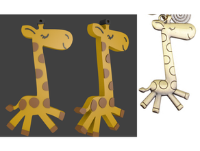 giraffe keychain jirafa 3d print model - Mito3D
