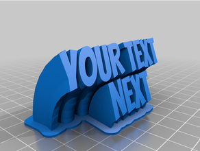 customized sweeping 2-lisweeping 2-line platene plate text 3d print model - Mito3D