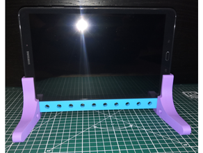 vertical stand galaxy tab a6 tablet created freecad phone samsung smartphone holder 3d print model - Mito3D