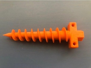 ground anchor tent stake 3d print model - Mito3D
